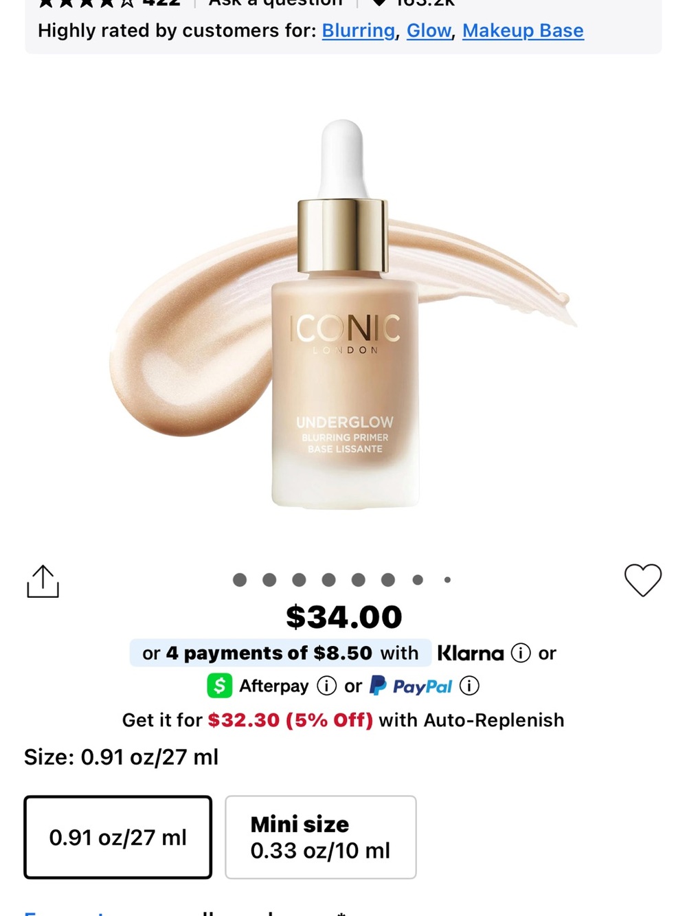 ICONIC London Underglow Blurring Primer - brand new